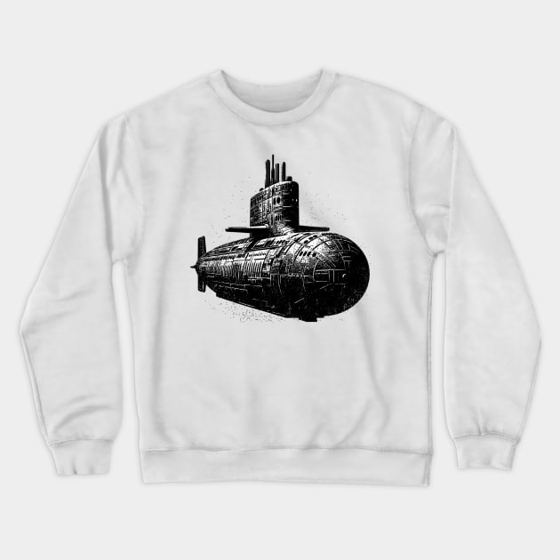 Submarine Crewneck Sweatshirt by Vehicles-Art